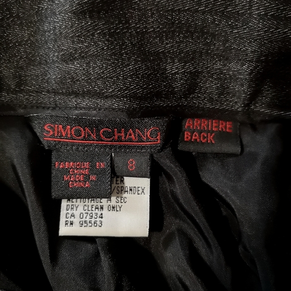 SIMON CHANG / KNEE LENGTH PENCIL SKIRT - Picture 2 of 7